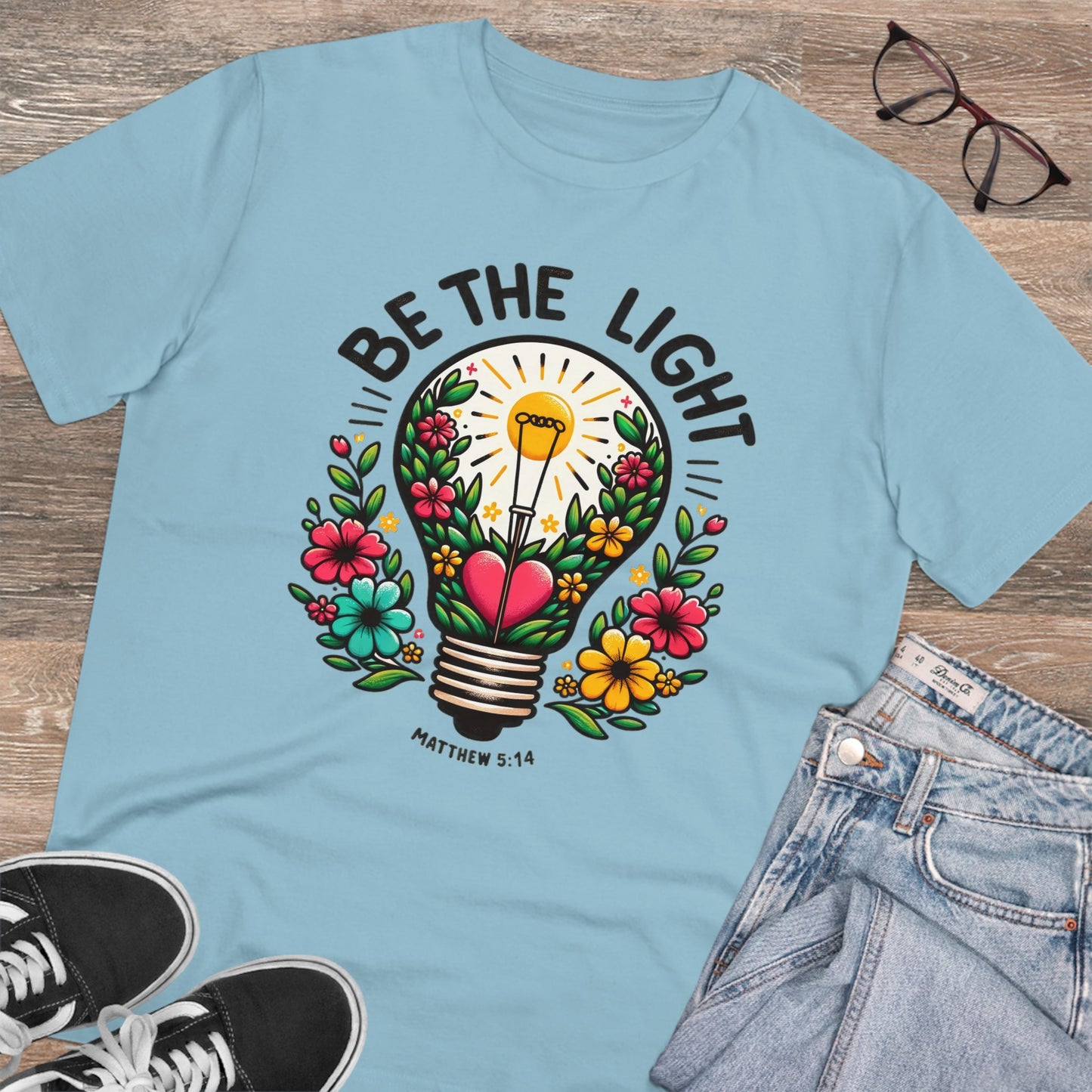 Be the light - Matthew 5:14 - Organic Unisex T-shirt